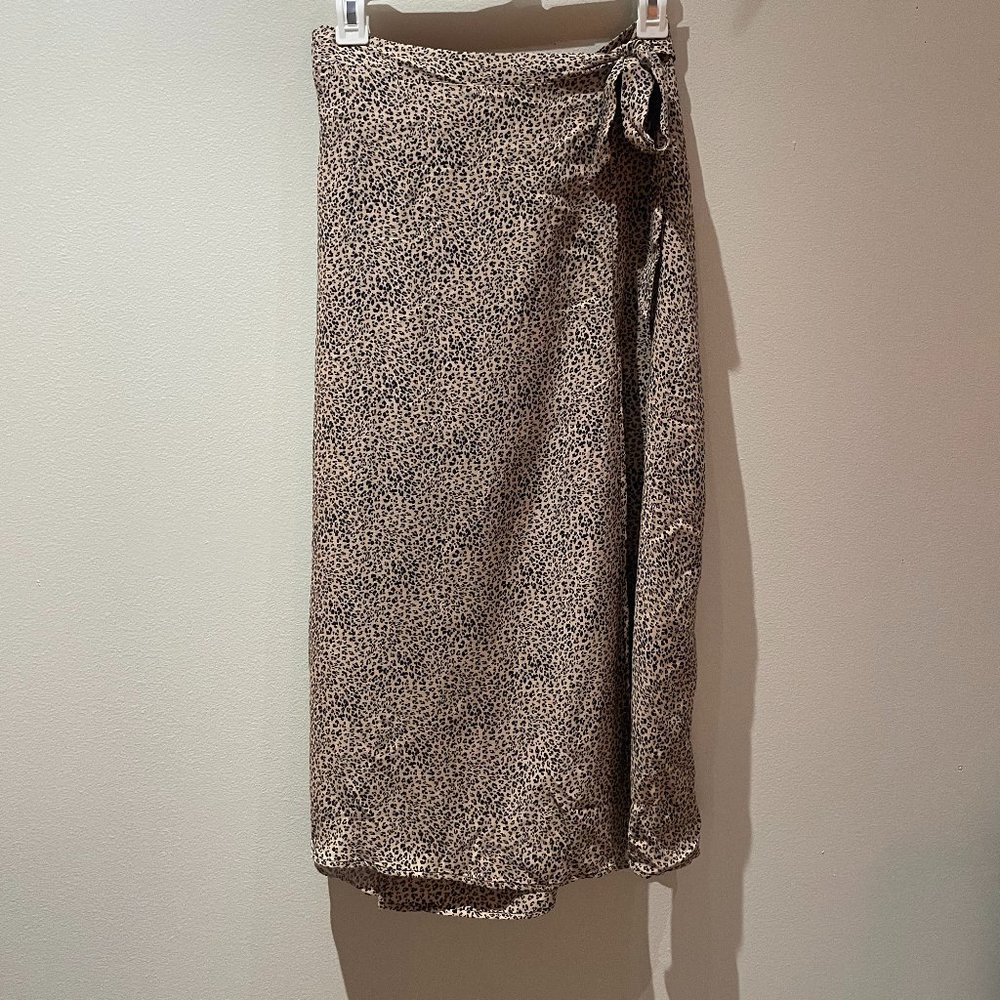 URBAN Romantics Tie-Front Midi Skirt